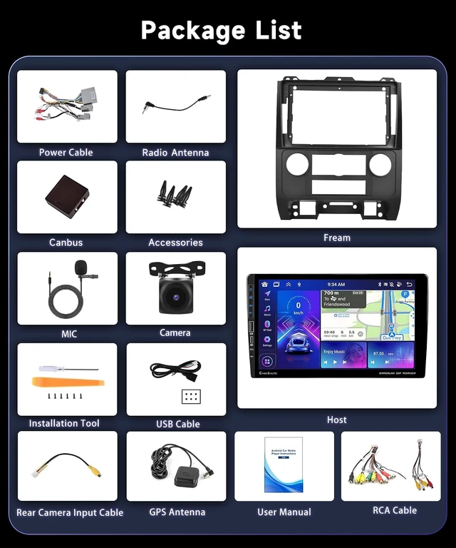 Alt view image 7 of 7 - 6G+128G 8Core Car Stereo for Ford Escape/Ford Kuga/Mazda Tribute 2007-2012