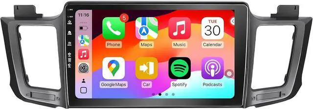 Main image of 5G WiFi(6) Car Radio for Toyota RAV4 2013-2018, Android13/Wireless CarPlay/Android Auto/Touch Screen/GPS Navigation/Bluetooth/FM/HD Backup Camera (2Ram+64Rom)