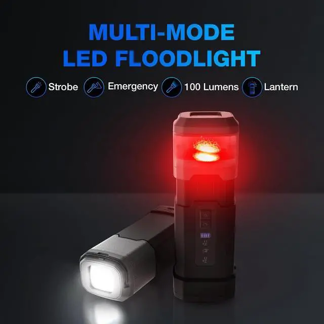 Alt view image 5 of 7 - Type S Dynamic Flex DF20 500A Jump Starter & Work Lantern - Portable Car Battery Jump Starter & Charger with Intelli-Step LED Jump Guide, 360° Work Lantern & Flashlight, Power Bank, Dual-Color LED