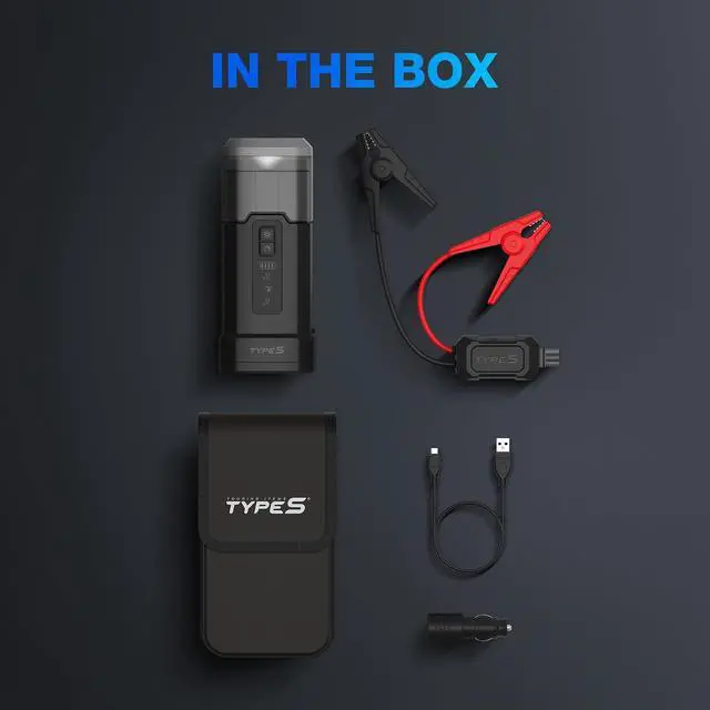Alt view image 7 of 7 - Type S Dynamic Flex DF20 500A Jump Starter & Work Lantern - Portable Car Battery Jump Starter & Charger with Intelli-Step LED Jump Guide, 360° Work Lantern & Flashlight, Power Bank, Dual-Color LED