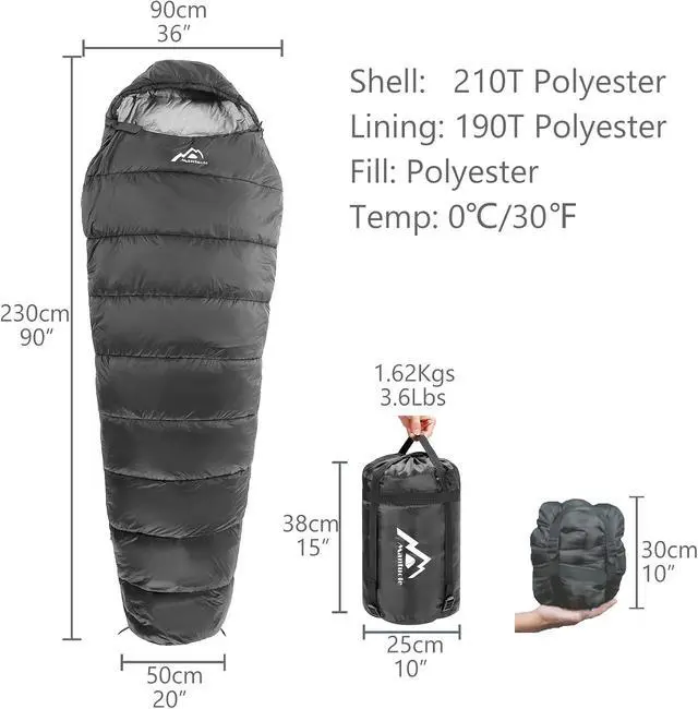 Alt view image 3 of 6 - Heated Sleeping Bag 5pcs Multi USB Power Support Heating Pads,Operated with Battery Power Bank or Other USB Power Supplies, Portable Compact Bag, Mummy Style.