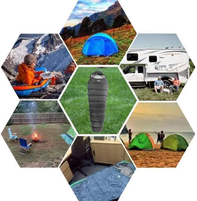 Alt view image 6 of 6 - Heated Sleeping Bag 5pcs Multi USB Power Support Heating Pads,Operated with Battery Power Bank or Other USB Power Supplies, Portable Compact Bag, Mummy Style.