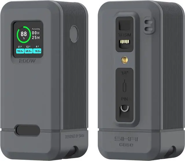 Main image of Silicone Case for Anker Prime Power Bank 20,000mAh 200W 1/4-inch nut hole, TF/SM card storage Reserved Only Compatible with Anker 200W Prime Power Bank Protective Cover Dustproof Soft (Gray)