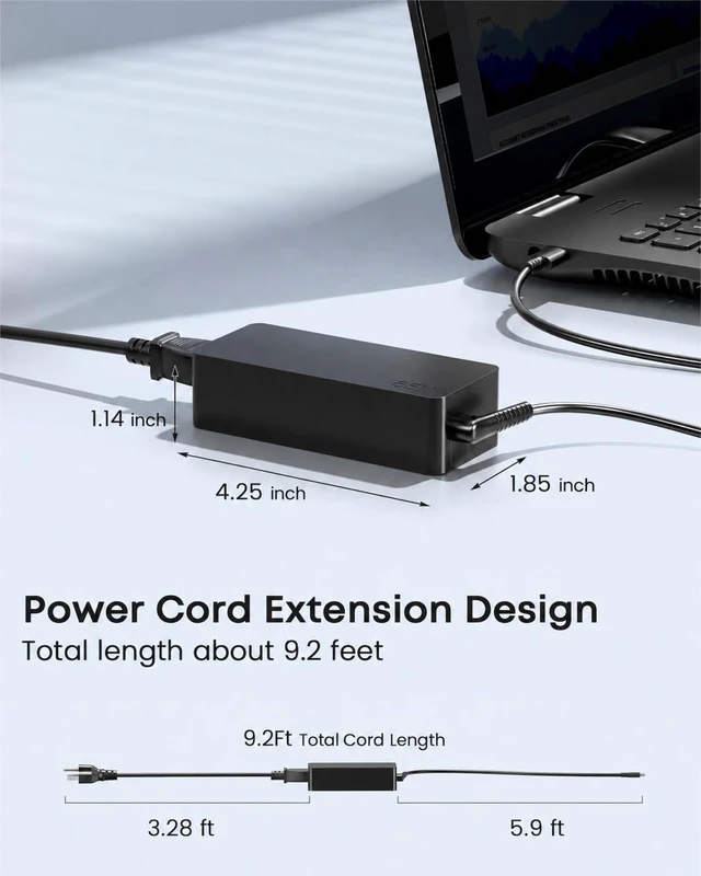 Alt view image 3 of 6 - 65W 45W USB-C Charger Compatible with Nimo Lenovo Dell HP Laptop