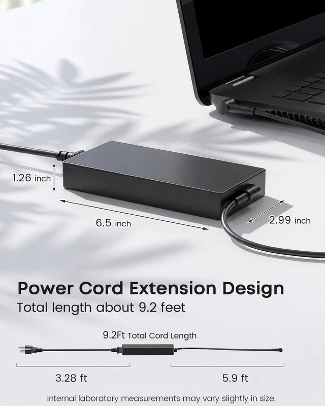 Alt view image 4 of 6 - 150W 180W Charger Fit for ASUS ROG Zephyrus G14 GA401 TUF F15 F17