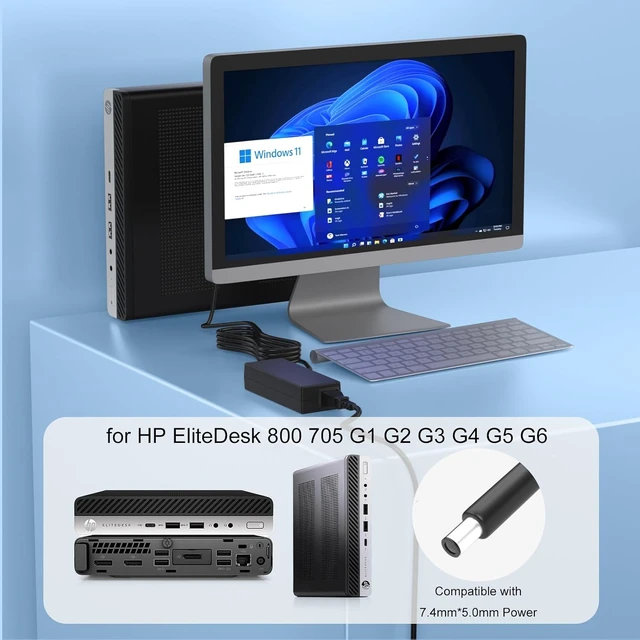 Alt view image 5 of 7 - 120W 6.15A AC Adapter Compatible with HP Envy/Pavilion/EliteBook
