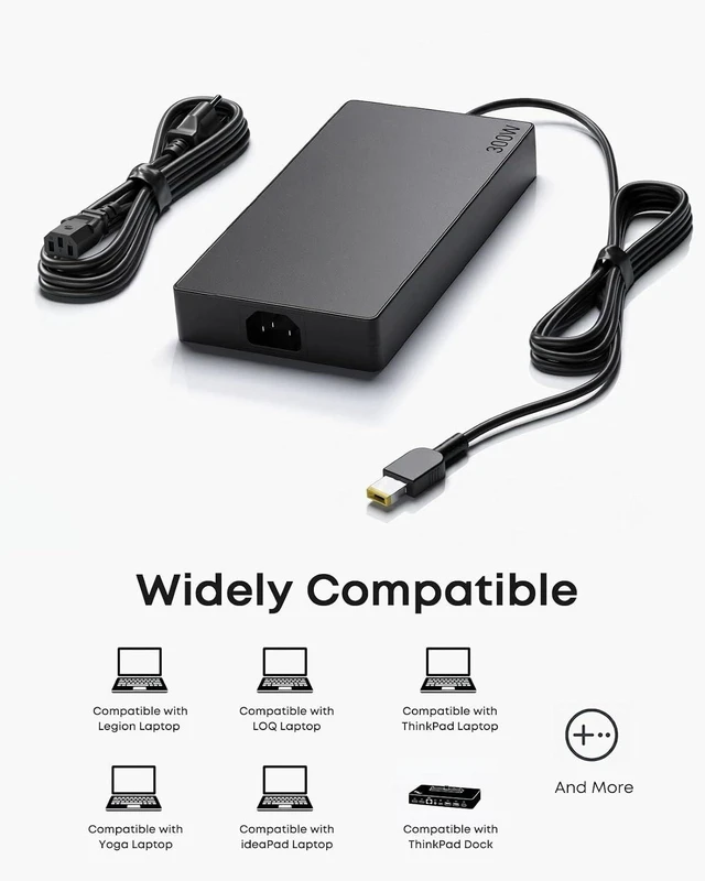 Alt view image 6 of 6 - 300W 245W 230W Charger Fit for Lenovo LOQ Legion 5 Pro ADL245SLC3A