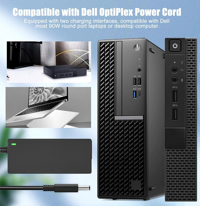 Alt view image 5 of 7 - 90W Charger Compatible with Dell Inspiron 7506 2n1 OptiPlex 7040 Power Cord