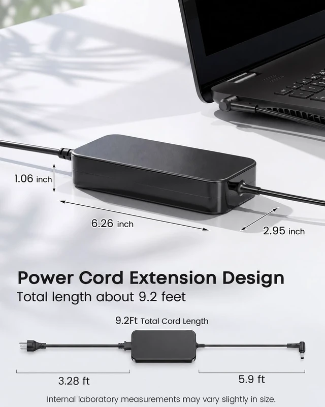 Alt view image 3 of 6 - 19V 6.32A 120W Power Adapter Fit for Intel Nuc AC Supply 5.5x2.5mm