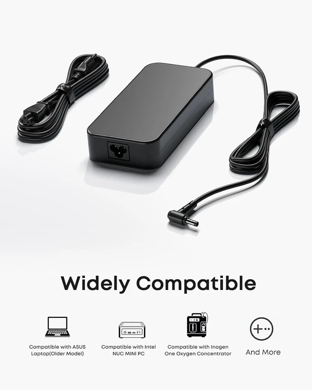 Alt view image 6 of 6 - 19V 6.32A 120W Power Adapter Fit for Intel Nuc AC Supply 5.5x2.5mm