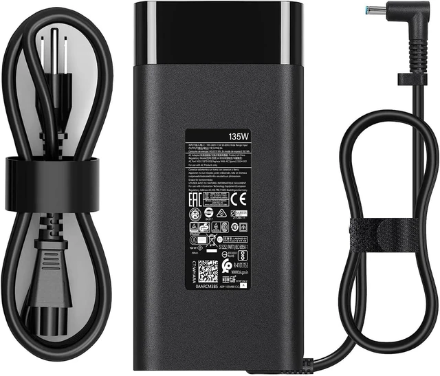 Main image of 135W 19.5V 6.9A Laptop Charger for HP Spectre X360 15 15T 16 Pavilion Gaming 15 16 15-ec0751ms Omen 15 G5 G6 17 Envy 13 14 15 16 L15534-001 TPN-DA11 TPN-CA13 917649-850 Ac Adapter Power Cord