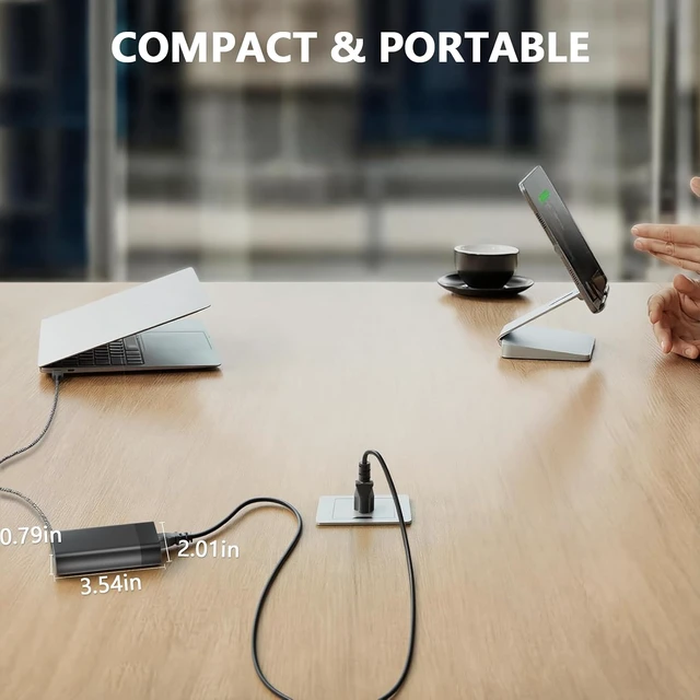 Alt view image 4 of 7 - New Slim 65W USB C Laptop Charger Compatible with HP Probook/Omnibook