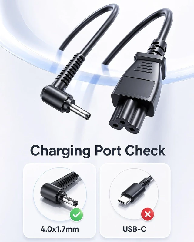 Alt view image 2 of 6 - 65W 45W Charger Compatible with Lenovo Ideapad Slim 1 3 5 Laptop