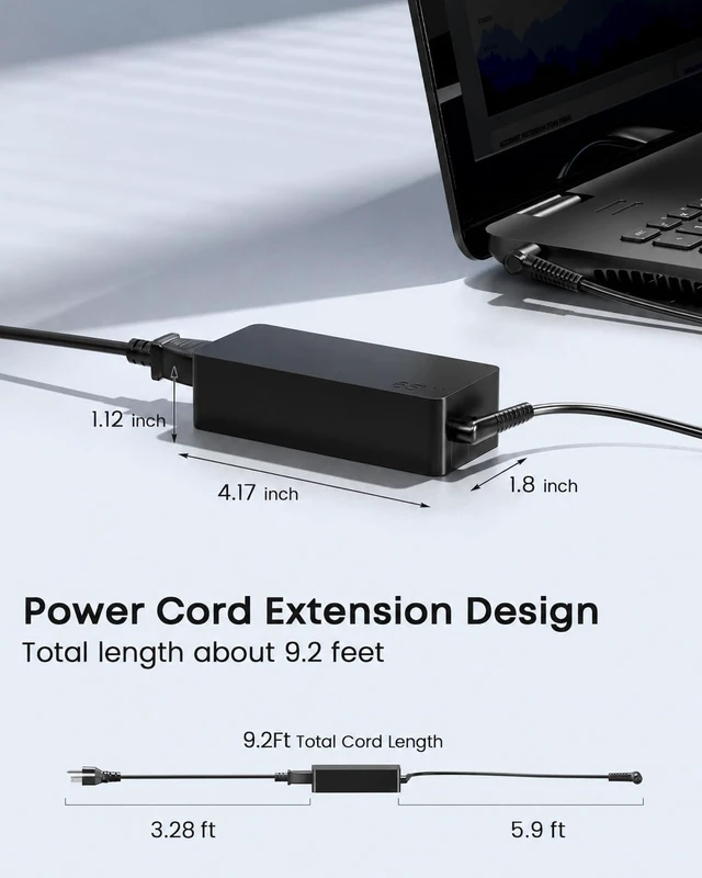 Alt view image 3 of 6 - 65W 45W Charger Compatible with Lenovo Ideapad Slim 1 3 5 Laptop