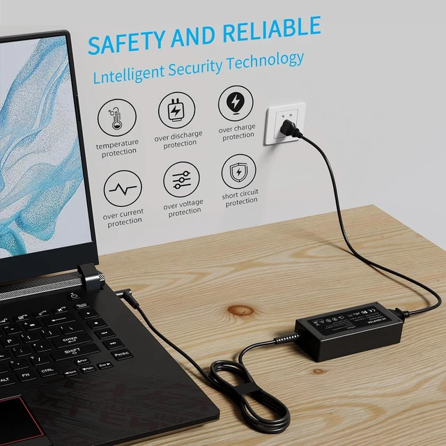 Alt view image 5 of 7 - 65W Blue Tip Laptop Charger Fit for HP 250 255 256 240 245 Probook 440 445 450 455 G7 G8 G9 G10 for HP Elitebook 640 645 650 655 G9 G10 830 835 840 845 850 G6 G7 G8 Power Cord AC Adapter