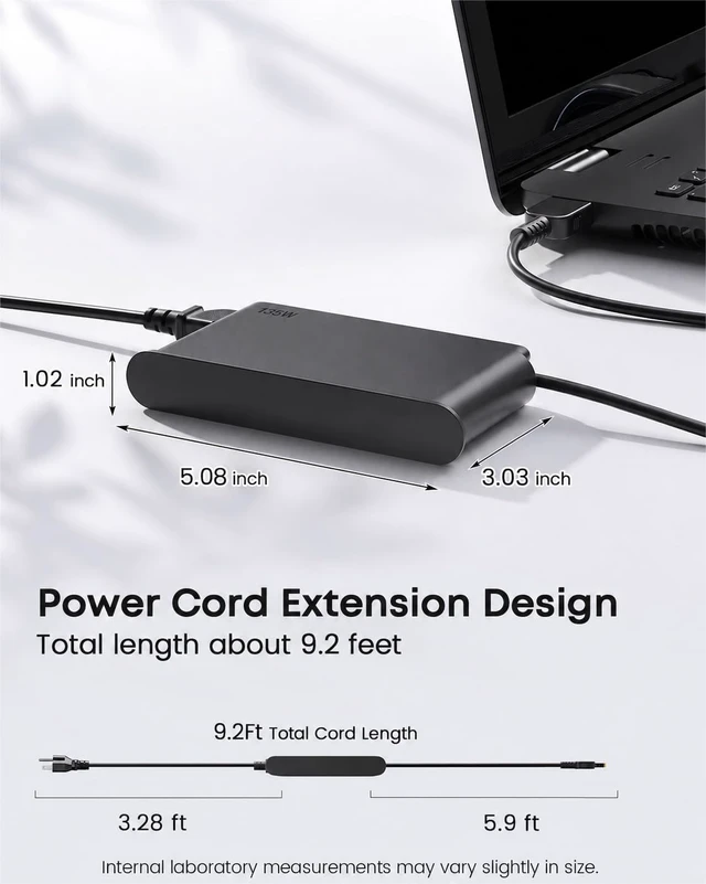 Alt view image 3 of 6 - 135W Charger Compatible with Lenovo Thinkpad P1 X1 Docking Station