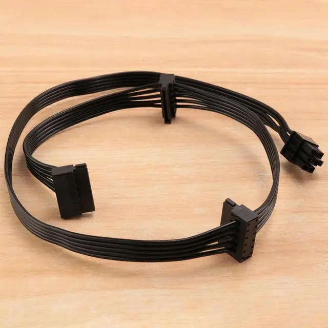 Alt view image 2 of 7 - Pcie 6Pin Male To 3 SATA Power Supply Cable For Seasonic Focus Plus Platinum FOCUS+ Series 850PX 750PX 650PX 550PX PSU