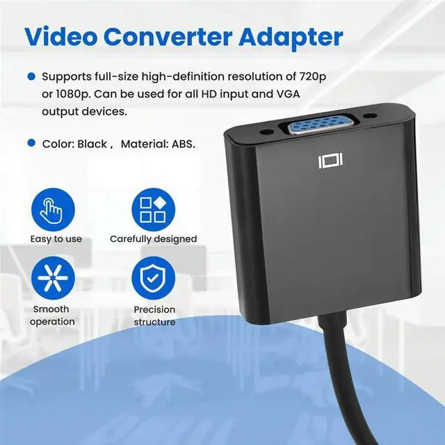 Alt view image 4 of 7 - To VGA Male To VGA RGB Female Video Converter Adapter Male To Female Cable 1080P For PC Male-Female Adapter Converter