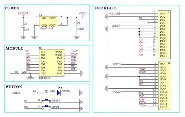 Alt view image 4 of 7 - ESP32-C2 Onboard Development Board Onboard Development Board Modul ESPC2-12 Module Replaces ESP8266 ESP-12E/F