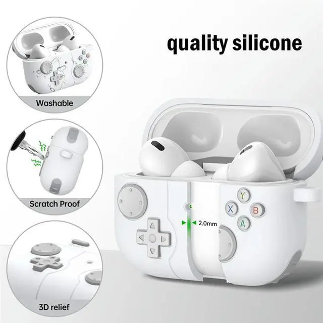 Alt view image 4 of 4 - Suitable For Pro2 Protective Case Bluetooth Headset Case Silicone Protective Case Red Durable