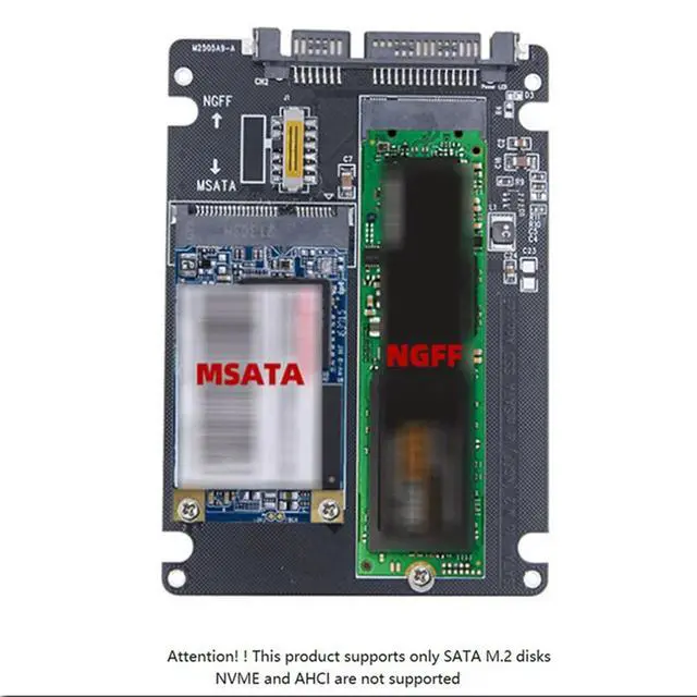 Alt view image 3 of 4 - M.2 Solid-State Ngff Msata To Serial Adapter Card Serial-To-Serial Adapter Card Dual-Use 2-In-1 With Switch
