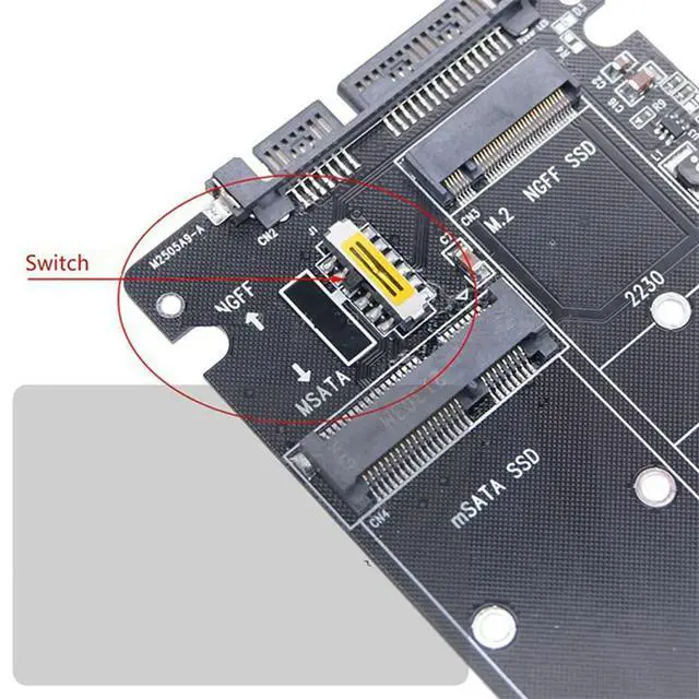 Alt view image 2 of 4 - M.2 Solid-State Ngff Msata To Serial Adapter Card Serial-To-Serial Adapter Card Dual-Use 2-In-1 With Switch