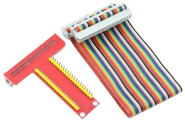 Alt view image 3 of 4 - For Raspberry Pi GPIO T-Type Expansion Board+40Pin Color Cable 4B/3B+/ZERO/W