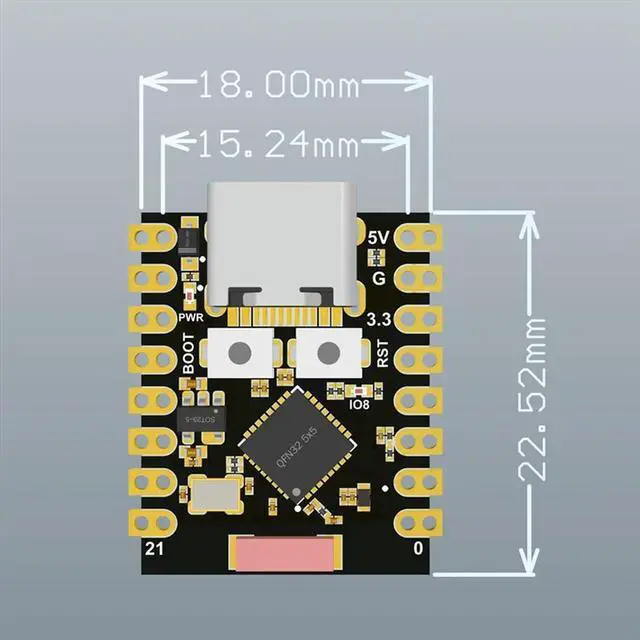 Alt view image 3 of 4 - ESP32-C3 Development Board ESP32 Supermini Development Board ESP32 Development Board Bluetooth Durable Easy Install