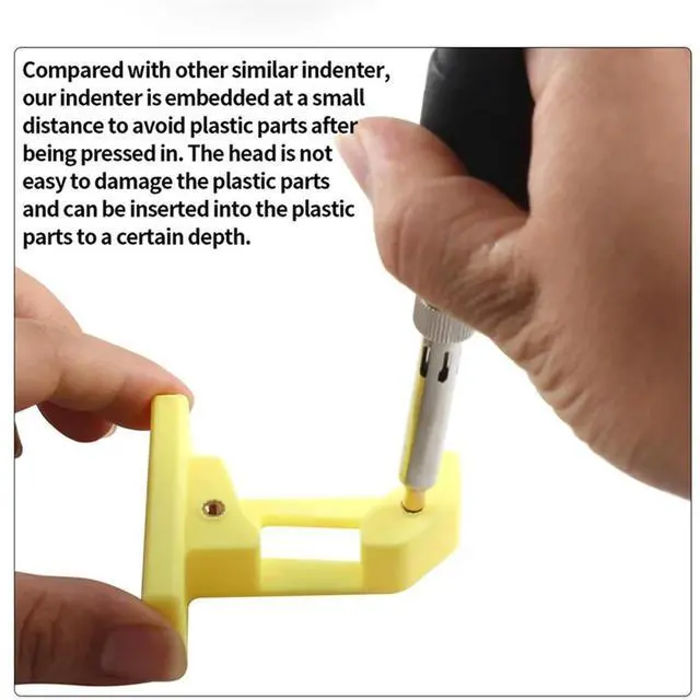 Alt view image 3 of 7 - Heat Insert Nut Iron Tip Heat Set Insert Tips Soldering Iron Tips M2 M2.5 M3 M5 M6 Brass Thread Embedded Kit