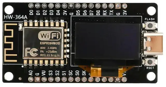 Alt view image 4 of 8 - Nodemcu ESP8266 Development Board Serial Module CH340G With 0.96 OLED Screen For /Micropython ESP8266