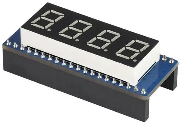 Main image of 4-Digit 8-Segment Display Module For Raspberry Pi Pico, Embedded 74HC595 Driver, SPI-Compatible, Easy To Drive