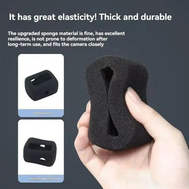 Alt view image 2 of 3 - Windslayer For Gopro12/11/10/9 Black Windshield Foam Cover Wind Noise Reductio Windproof Case For Go Pro Accessories