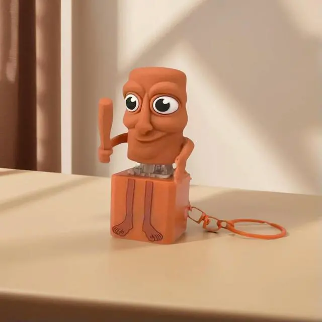 Main image of 3D Printed Tung Tungtung Sahar Keychains Creative Tralalero Tralala Figure Luminous Voice Keychain Decompression Toy Gifts