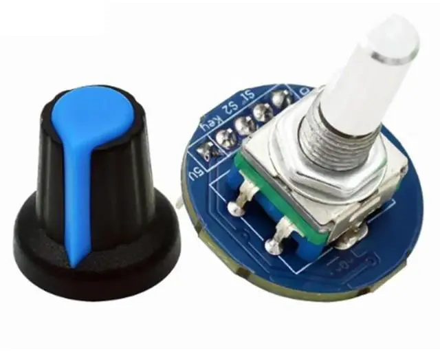Alt view image 4 of 7 - Potentiometer Analog Knob Rotary Potentiometer Module With Knob Cover For EC11 Capacitor Devices