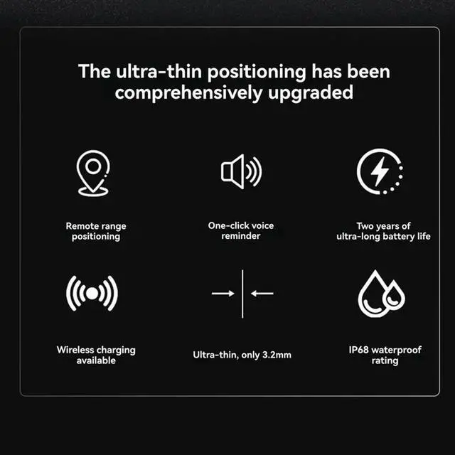 Alt view image 3 of 7 - Mini Gps Tracking Device Wireless Charging Tracking Location Gps Locator Tag Work With Find My