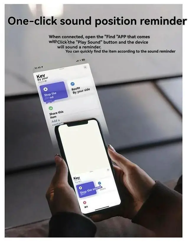 Alt view image 2 of 7 - Mini Gps Tracking Device Wireless Charging Tracking Location Gps Locator Tag Work With Find My