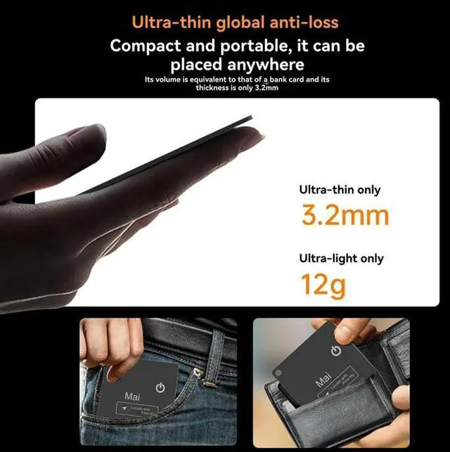 Alt view image 4 of 7 - Mini Gps Tracking Device Wireless Charging Tracking Location Gps Locator Tag Work With Find My