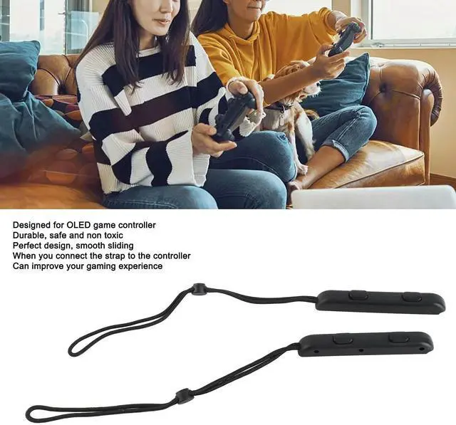 Main image of Universal Anti Slip Anti Lost Gamepad Wrist Strap 2Pcs Ergonomic Design for Nintendo Switch OLED Joycon Controller Gaming Travel
