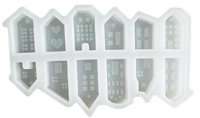 Main image of House Handicraft Mold Ornament Reusable Art House Candle Molds House Shaped Candlestick Silicone Mould Table Decorations