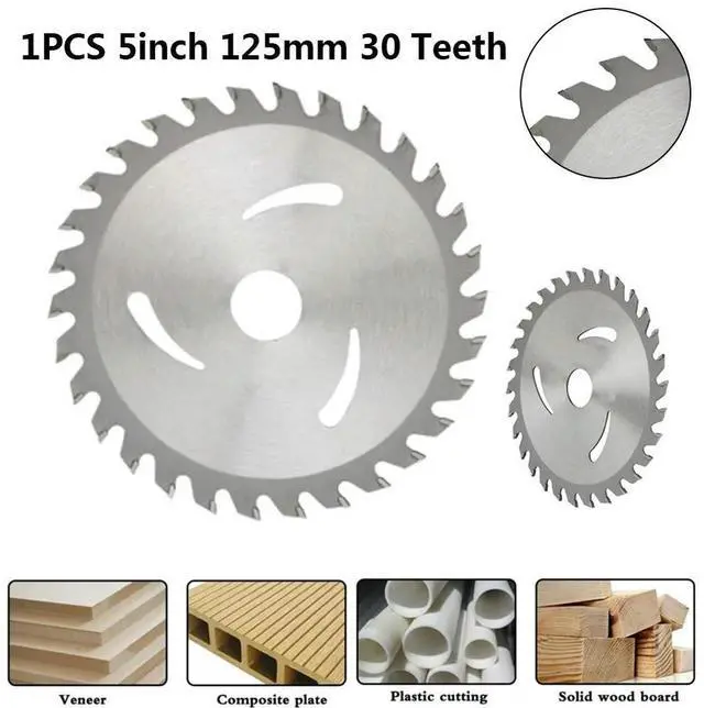 Main image of 125mm Circular Saw Blade Wood Cutting Disc 30 Teeth 20mm Bore Speed 12000 RPM  Cutting Disc Woodworking Tools Accessory