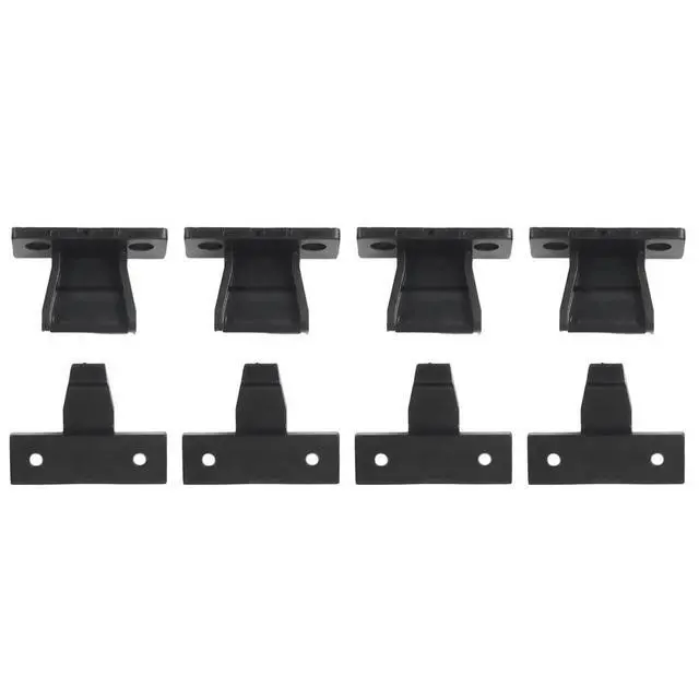 Alt view image 2 of 3 - 4 Pack Push In Fittings Press Fit Panel Clips Kitchen Plinth Fasteners Plastic Connection Fasteners Hardware Tool Accessory