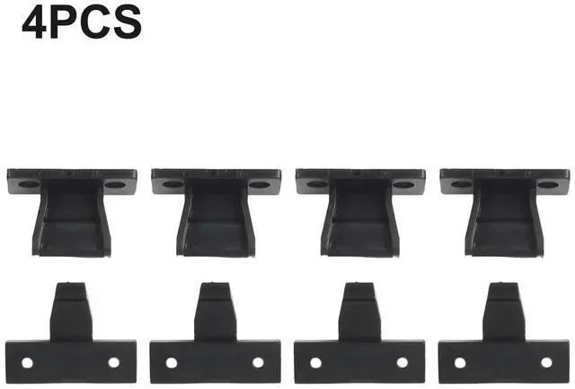 Alt view image 3 of 3 - 4 Pack Push In Fittings Press Fit Panel Clips Kitchen Plinth Fasteners Plastic Connection Fasteners Hardware Tool Accessory