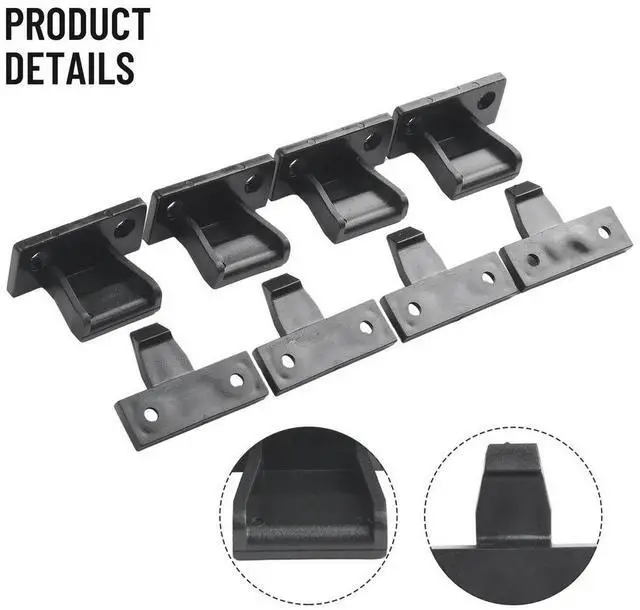 Main image of 4 Pack Push In Fittings Press Fit Panel Clips Kitchen Plinth Fasteners Plastic Connection Fasteners Hardware Tool Accessory