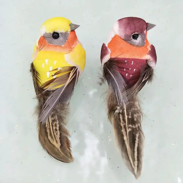 Alt view image 3 of 6 - Garden Decor Photo Dove Foam Window Craft Simulation Landscape Garden Decor Artificial Birds Feather Birds