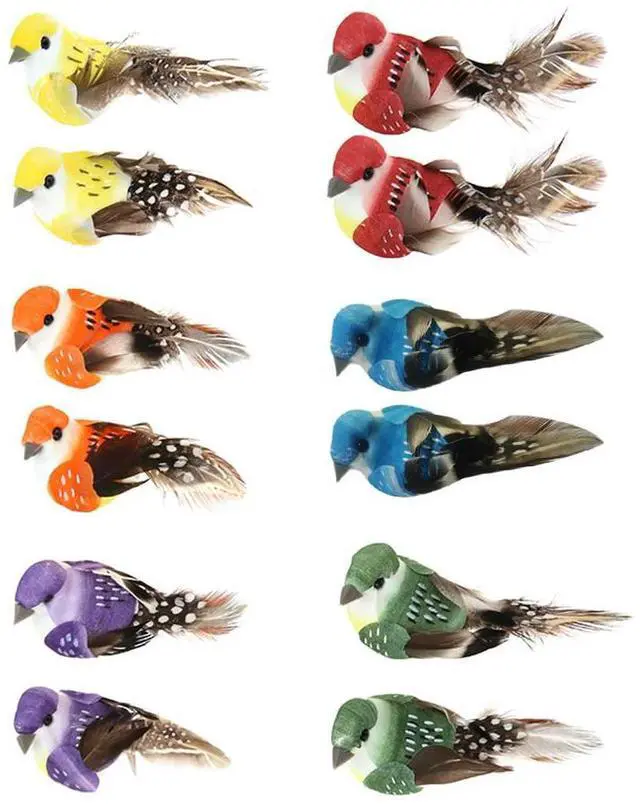 Alt view image 2 of 6 - Garden Decor Photo Dove Foam Window Craft Simulation Landscape Garden Decor Artificial Birds Feather Birds