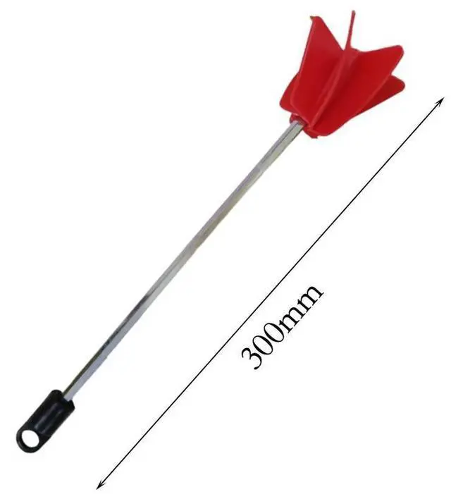 Alt view image 2 of 3 - High-Paint Mixer Bit Red+Silver Steel 300mm Pigment Mixing Paddle Applicable Liquid Epoxy Resin
