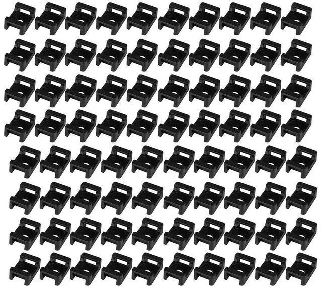 Main image of 100PCS HC-2 M6 Cable Zip Ties Base Mount Screw Fixing Wire Holder Organizer  For Test Measurement Tool Accessory
