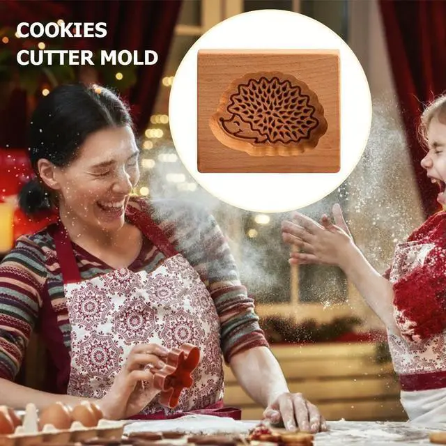 Alt view image 3 of 3 - Wooden Cookie Mold Creative Animal DIY Shapes Cookie Stamp Biscuit Mold for Home Holiday Party Dessert Bakery Tools