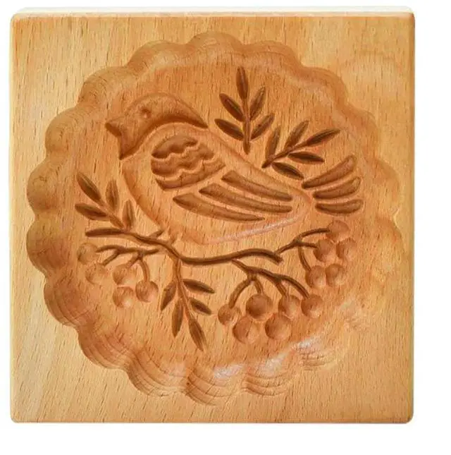 Main image of Wooden Cookie Mold Creative Animal DIY Shapes Cookie Stamp Biscuit Mold for Home Holiday Party Dessert Bakery Tools