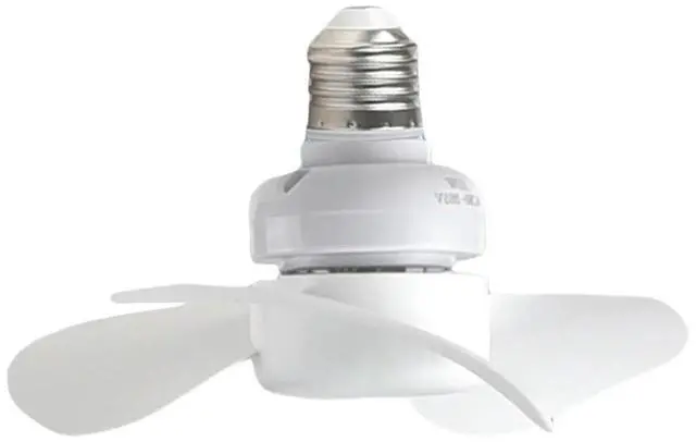Alt view image 2 of 3 - Indoor Ceiling Fan Light E27 Base/USB Light Bulb Fan with Socket Hose Extender Small Ceiling Fan Light for Kitchen Room